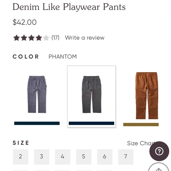 COPY - Tea Collection Denim look cargo everyday pant - Picture 3 of 6